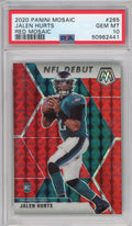 Graded 2020 Panini Mosaic Jalen Hurts #265 Red Rookie RC Football Card PSA 10 Gem Mint