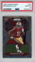 Graded 2020 Panini Prizm Brandon Aiyuk #301 Rookie RC Football Card PSA 10 Gem Mint