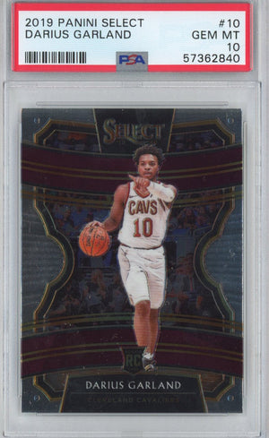 Graded 2019-20 Panini Select Darius Garland #10 Rookie RC Basketball Card PSA 10 Gem Mint