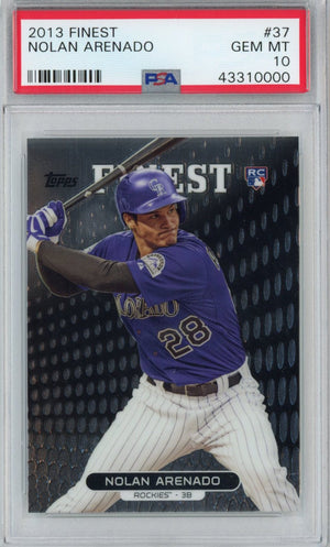 Graded 2013 Topps Finest Nolan Arenado #37 Rookie RC Baseball Card PSA 10 Gem Mint