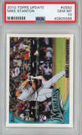Graded 2010 Topps Update Mike Giancarlo Stanton #US50 Rookie RC Baseball Card PSA 10 Gem Mint