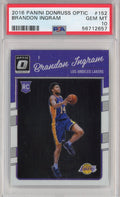Graded 2016-17 Panini Donruss Optic Brandon Ingram #152 Rookie RC Basketball Card PSA 10 Gem Mint