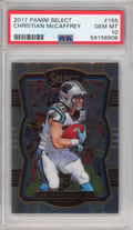 Graded 2017 Panini Select Christian McCaffrey #155 Premier Level Prizm Rookie RC Football Card PSA 10 Gem Mint