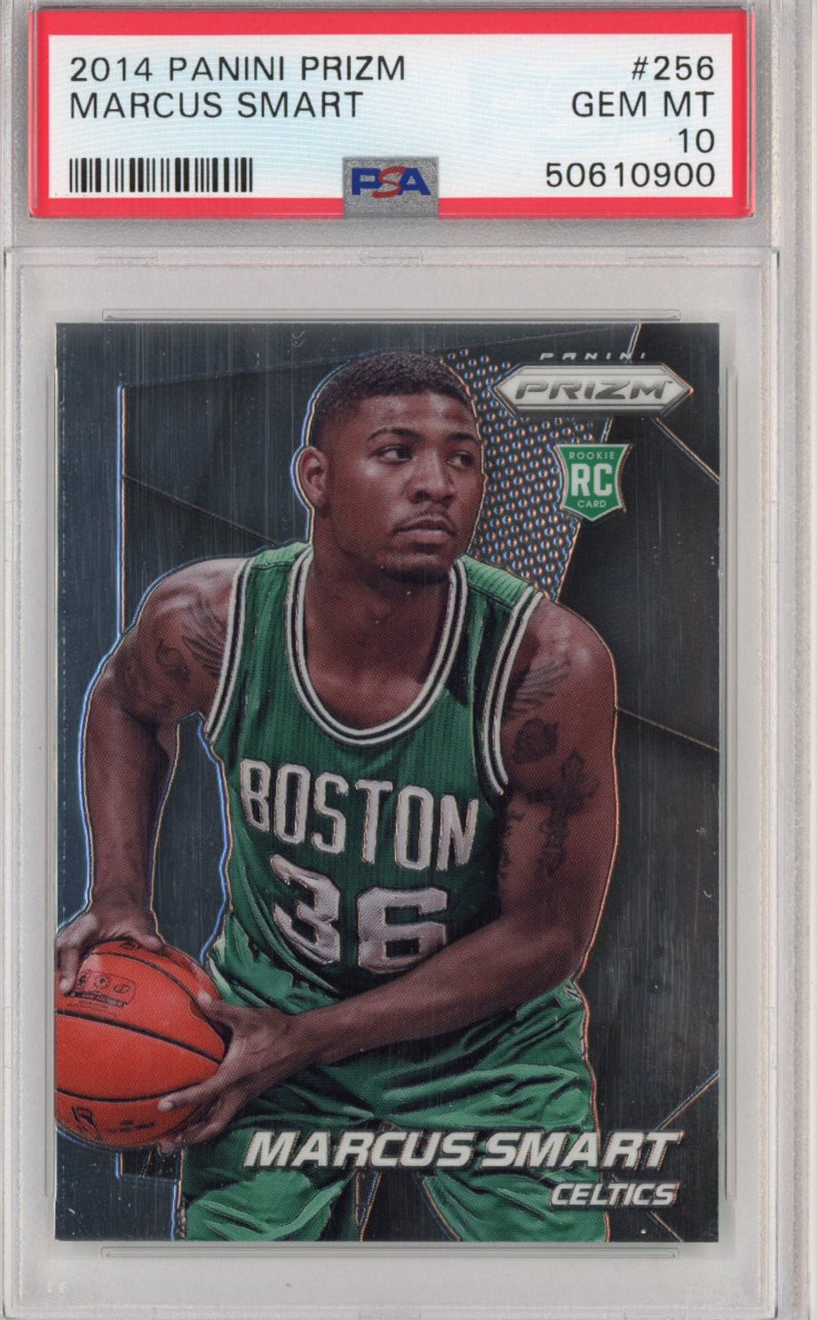 Graded 2014-15 Panini Prizm Marcus Smart #256 Rookie RC Basketball Card PSA 10 Gem Mint