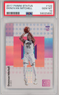 Graded 2017-18 Panini Status Donovan Mitchell #122 Rookie RC Basketball Card PSA 10 Gem Mint