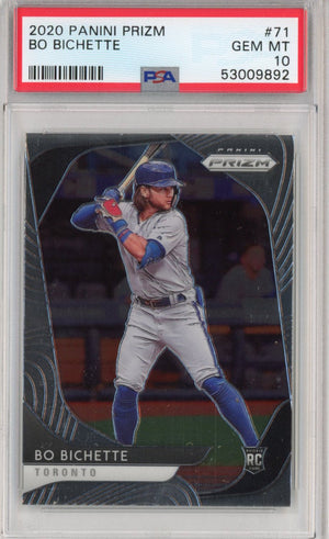 Graded 2020 Panini Prizm Bo Bichette #71 Rookie RC Baseball Card PSA 10 Gem Mint