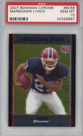 Graded 2007 Bowman Chrome Marshawn Lynch #BC66 Rookie RC Football Card PSA 10 Gem Mint
