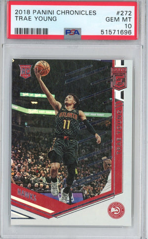 Graded 2018-19 Panini Chronicles Trae Young #272 Rookie RC Basketball Card PSA 10 Gem Mint