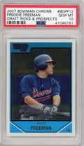 Graded 2007 Bowman Chrome Draft Picks & Prospects Freddie Freeman #BDPP12 Rookie RC Baseball Card PSA 10 Gem Mint