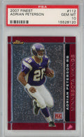 Graded 2007 Topps Finest Adrian Peterson #112 Rookie RC Football Card PSA 10 Gem Mint