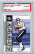 Graded 2004 Upper Deck UD Premiere Philip Rivers #3 Rookie RC Football Card PSA 10 Gem Mint
