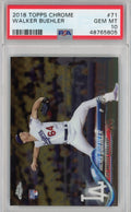 Graded 2018 Topps Chrome Walker Buehler #71 Rookie RC Baseball Card PSA 10 Gem Mint