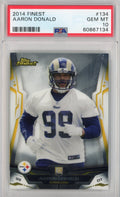 Graded 2014 Topps Finest Aaron Donald #134 Rookie RC Football Card PSA 10 Gem Mint