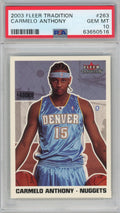 Graded 2003-04 Fleer Tradition Carmelo Anthony #263 Rookie RC Basketball Card PSA 10 Gem Mint
