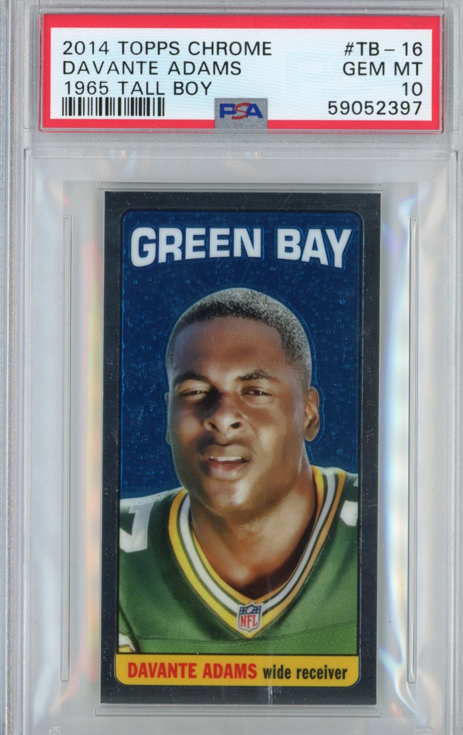 Graded 2014 Topps Chrome Davante Adams #TB16 1965 Tall Boy Rookie RC Football Card PSA 10 Gem Mint