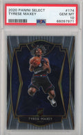 Graded 2020-21 Panini Select Tyrese Maxey #174 Premier Level Rookie RC Basketball Card PSA 10 Gem Mint