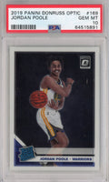 Graded 2019-20 Panini Donruss Optic Jordan Poole #169 Rookie RC Basketball Card PSA 10 Gem Mint