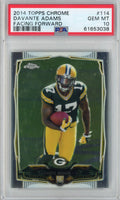 Graded 2014 Topps Chrome Davante Adams #114 Facing Forward Rookie RC Football Card PSA 10 Gem Mint