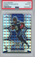 Graded 2022 Panini Mosaic Kenneth Walker III #284 Silver Rookie RC Football Card PSA 10 Gem Mint