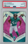 Graded 2022 Panini Phoenix Travon Walker #125 Pink Rookie RC Football Card PSA 10 Gem Mint