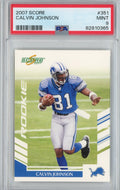 Graded 2007 Panini Score Calvin Johnson #351 Rookie RC Football Card PSA 9 Mint