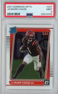 Graded 2021 Panini Donruss Optic Ja'Marr Chase #207 Rookie RC Football Card PSA 9 Mint