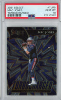Graded 2021 Panini Select Mac Jones #TUR5 Turbocharged Rookie RC Football Card PSA 10 Gem Mint