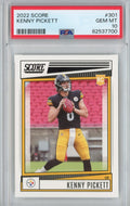 Graded 2022 Panini Score Kenny Pickett #301 Rookie RC Football Card PSA 10 Gem Mint
