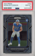 Graded 2022 Panini Prizm Aidan Hutchinson #340 Rookie RC Football Card PSA 10