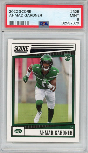 Graded 2022 Panini Score Ahmad Sauce Gardner #325 Rookie RC Football Card PSA 9 Mint