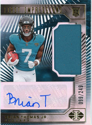 2024 Panini Illusions Brian Thomas Jr #108 First Impressions Auto /249 Rookie RC Football Card