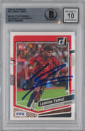 Graded 2023 Panini Donruss Lamine Yamal #54 Signed Rookie RC Soccer Card Beckett BAS BGS Auto 10