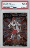 Graded 2021 Panini Select Patrick Mahomes II #TUR14 Tubrocharged Football Card PSA 10 Gem Mint