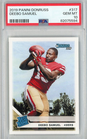 Graded 2019 Panini Donruss Deebo Samuel #317 Rookie RC Football Card PSA 10 Gem Mint