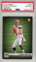 Graded 2018 Panini Baker Mayfield #308 Canvas Rookie RC Football Card PSA 10 Gem Mint