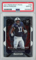 Graded 2021 Panini Prizm DP Micah Parsons #188 Rookie RC Football Card PSA 10 Gem Mint