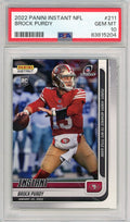 Graded 2022 Panini Instant Brock Purdy #211 Rookie RC Football Card PSA 10 Gem Mint