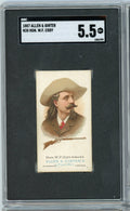 Graded 1887 Allen & Ginter N28 Hon. W.F. Cody Buffalo Bill Baseball Tobacco Card SGC 5.5 Excellent