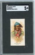 Graded 1888 Allen & Ginter American Indian Chiefs N2 Geronimo Baseball Tobacco Card SGC 5 Excellent