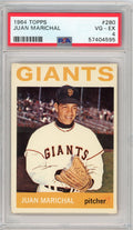 Graded 1964 Topps Juan Marichal #280 Baseball Card PSA 4 VG-EX
