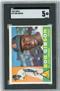 Graded 1960 Topps Bob Gibson #73 Baseball Card SGC 5 Excellent