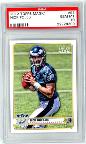 Graded 2012 Topps Magic Nick Foles #97 Rookie RC Football Card PSA 10 Gem Mint
