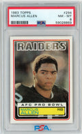 Graded 1983 Topps Marcus Allen #294 Rookie RC Football Card PSA 8 NM-MT