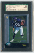 Graded 1998 Bowman Chrome Randy Moss #182 Rookie RC Football Card SGC 92 8.5 NM/MT+