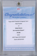 2025 Topps Now Rafael Devers #303 Autograph Black /10 Redemption Baseball Card