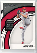 2022 Panini Immaculate Aaron Nola #60 1/1 Game Worn Jersey Relic Baseball Card