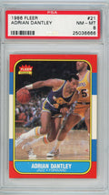 Graded 1986 Fleer Adrian Dantley #21 Basketball Card PSA 8 NM-MT