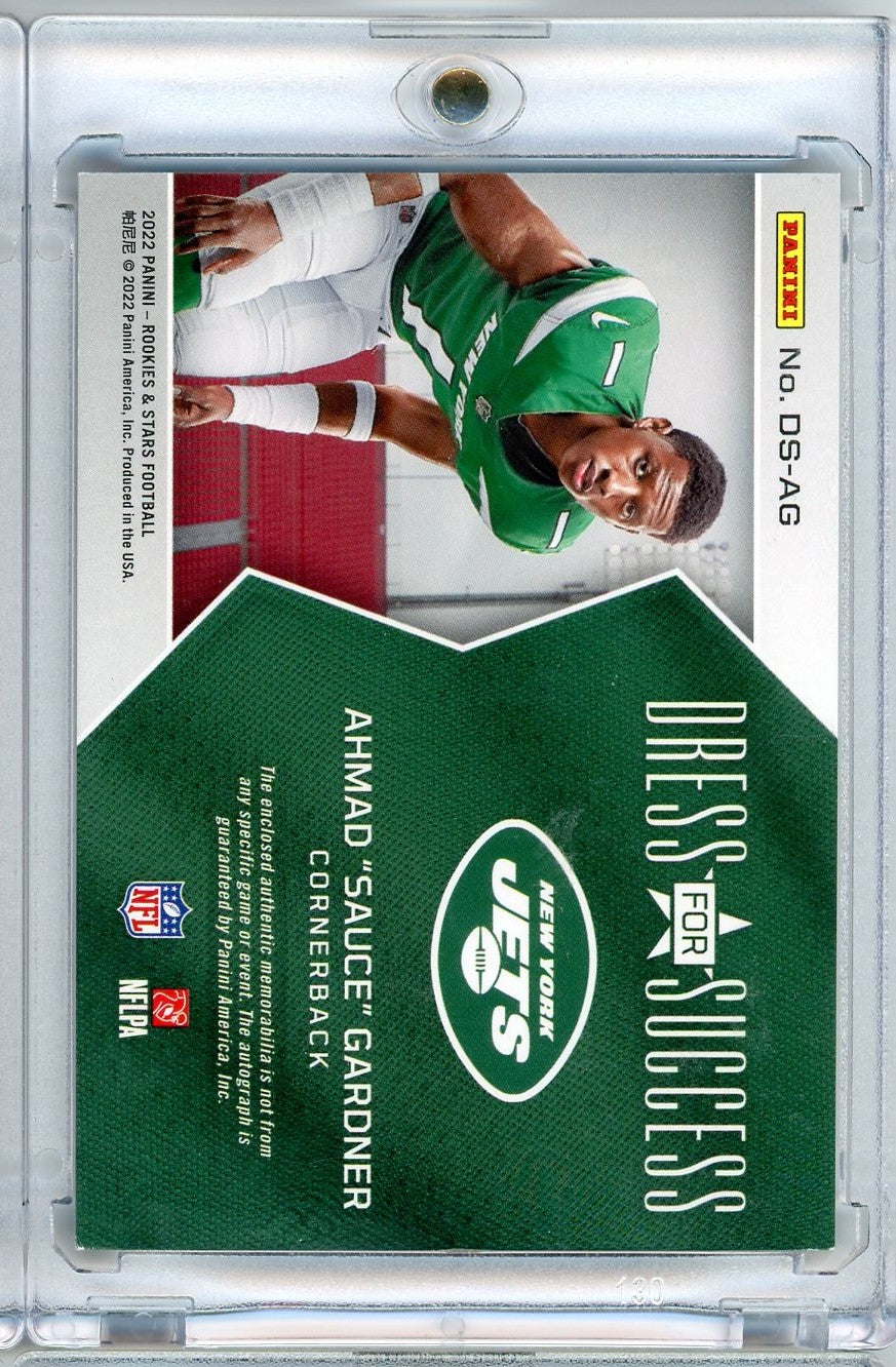 2022 Panini Rookies & Stars Dress for Success Sauce Gardner #DS-AG 01/99 Autographed Rookie RC Football Card