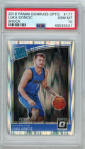 Graded 2018 Panini Donruss Optic Luka Doncic #177 Shock Rookie RC Basketball Card PSA 10 Gem Mint