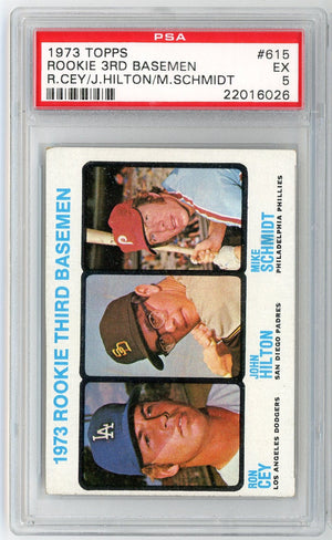 Graded 1973 Topps Mike Schmidt #615 Rookie RC Baseball Card PSA 5 EX